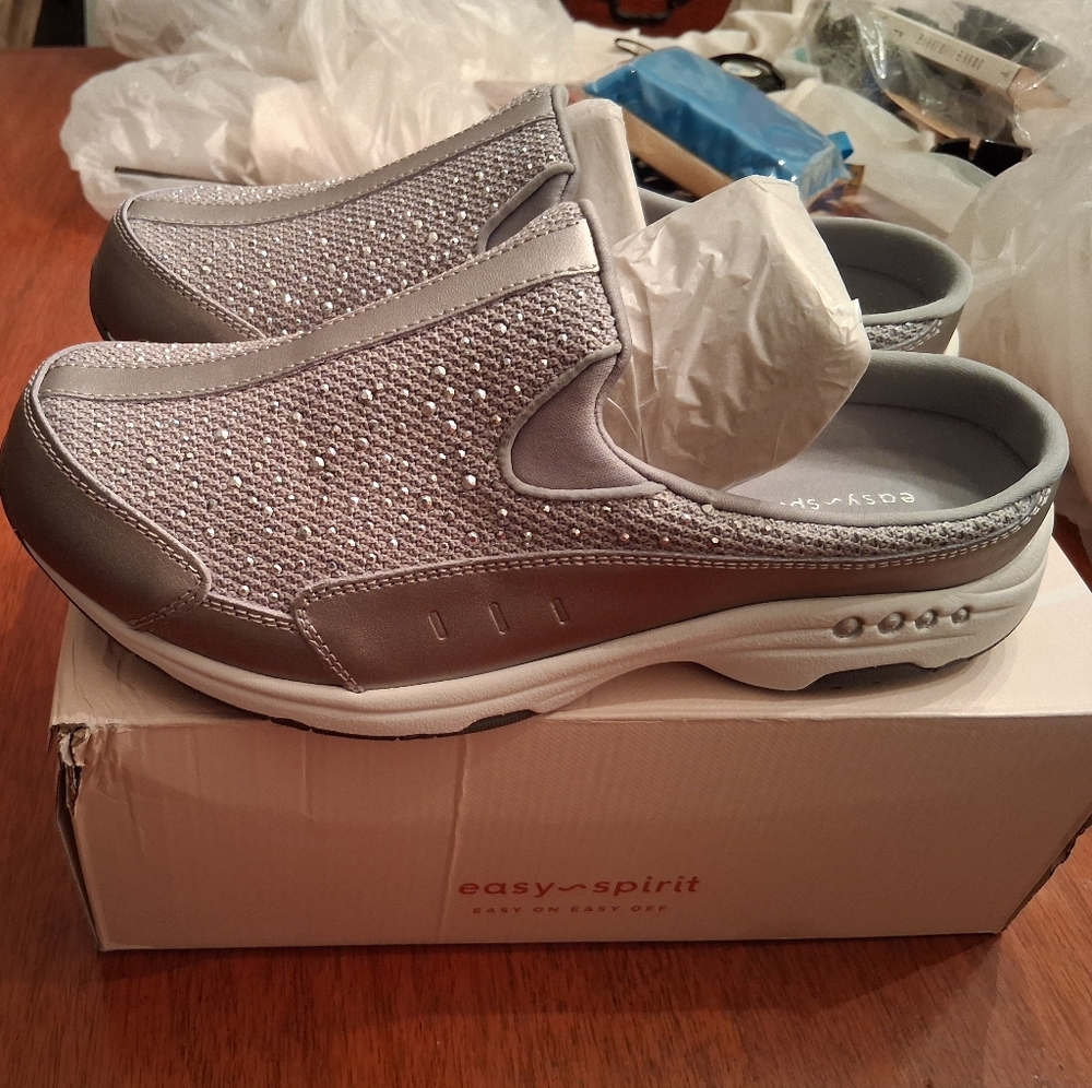 Easy Spirit Sparkling Silver  EasySlip-On Shoes
